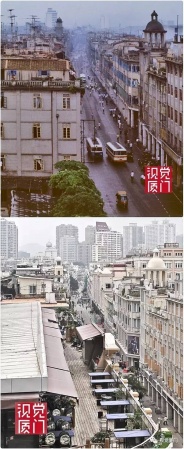 55組廈門(mén)中山路今昔對(duì)比，驚艷了整整80年，越看越感動(dòng)