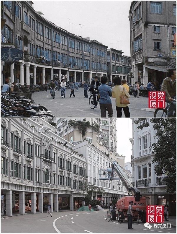 55組廈門(mén)中山路今昔對(duì)比，驚艷了整整80年，越看越感動(dòng)