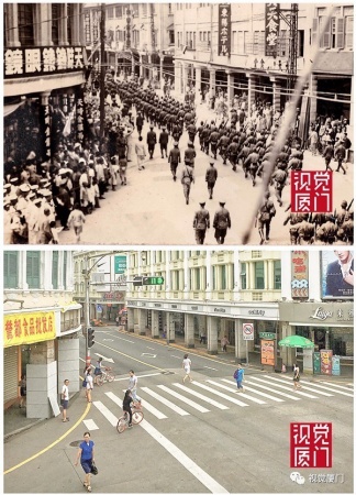 55組廈門(mén)中山路今昔對(duì)比，驚艷了整整80年，越看越感動(dòng)