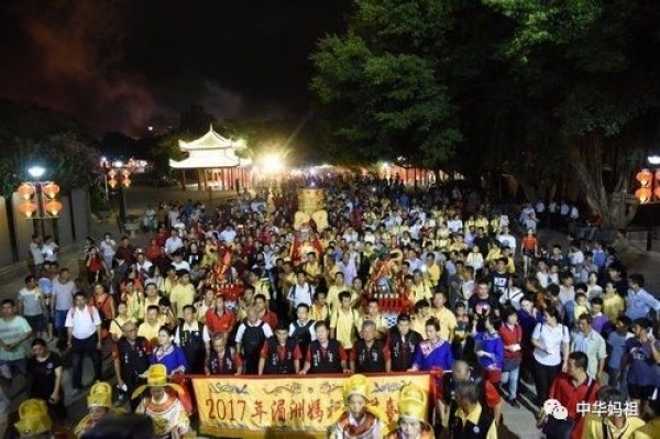 【媽祖】湄洲媽祖巡臺回鑾安座信眾熱情迎接