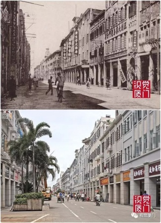 55組廈門中山路今昔對比，驚艷了整整80年，越看越感動(dòng)