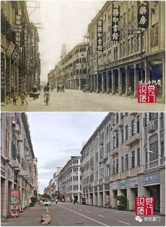 55組廈門中山路今昔對比，驚艷了整整80年，越看越感動(dòng)