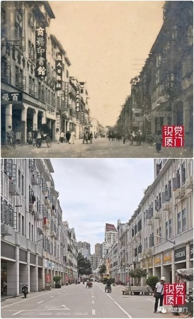 55組廈門中山路今昔對比，驚艷了整整80年，越看越感動(dòng)