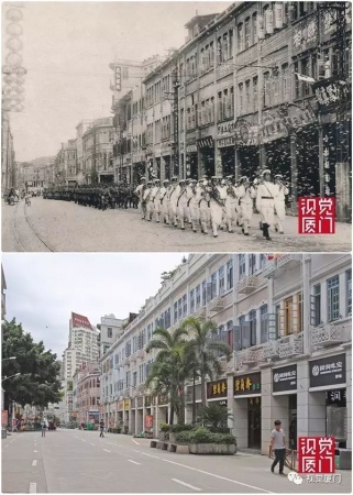 55組廈門中山路今昔對比，驚艷了整整80年，越看越感動(dòng)