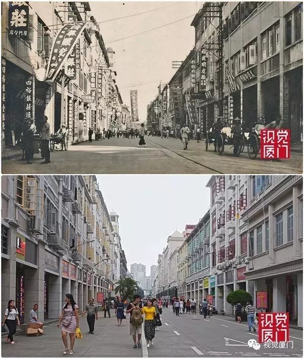 55組廈門中山路今昔對比，驚艷了整整80年，越看越感動(dòng)