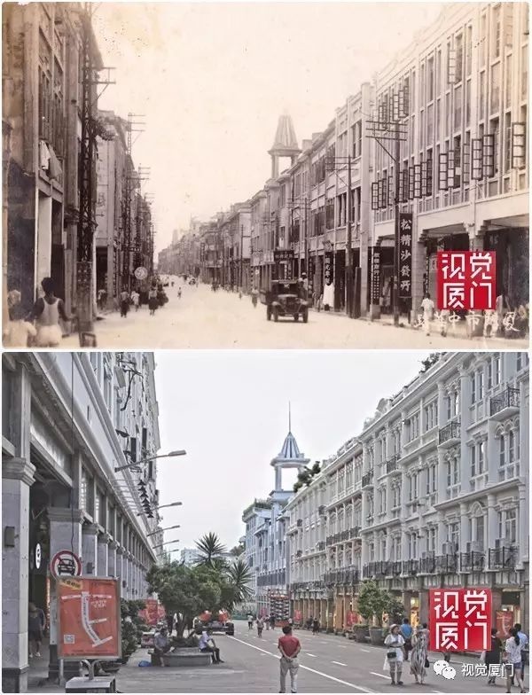 55組廈門中山路今昔對比，驚艷了整整80年，越看越感動(dòng)